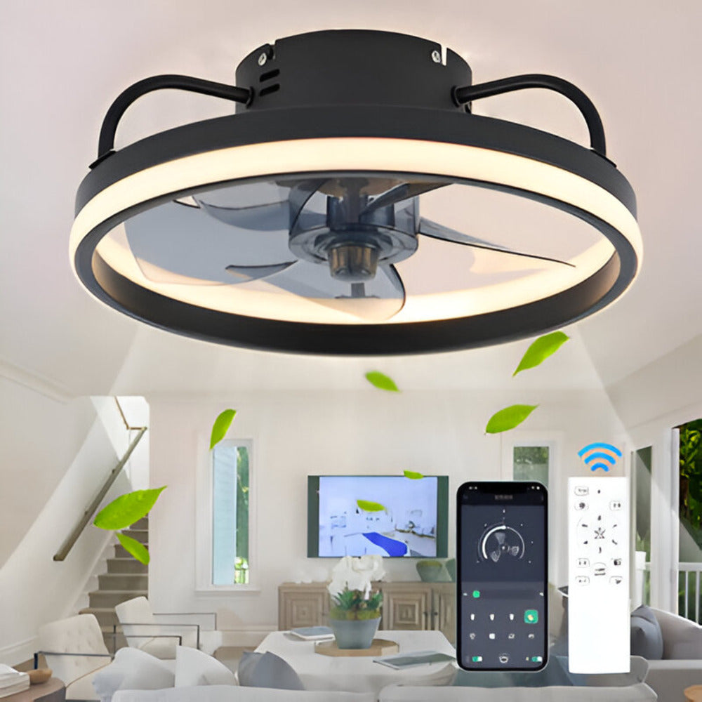 AeroLume – Smart Takfläkt med Dimbar LED och Fjärrkontroll