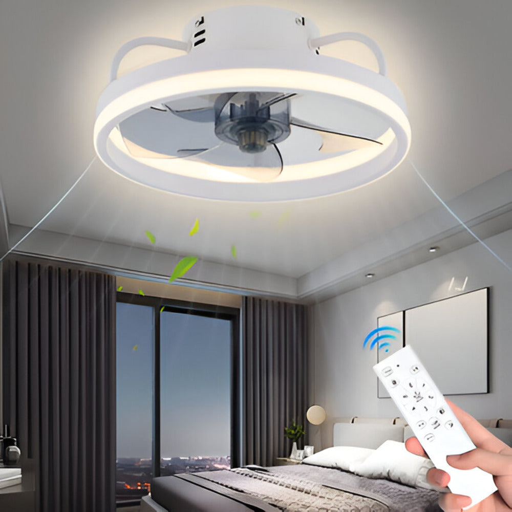 AeroLume – Smart Takfläkt med Dimbar LED och Fjärrkontroll