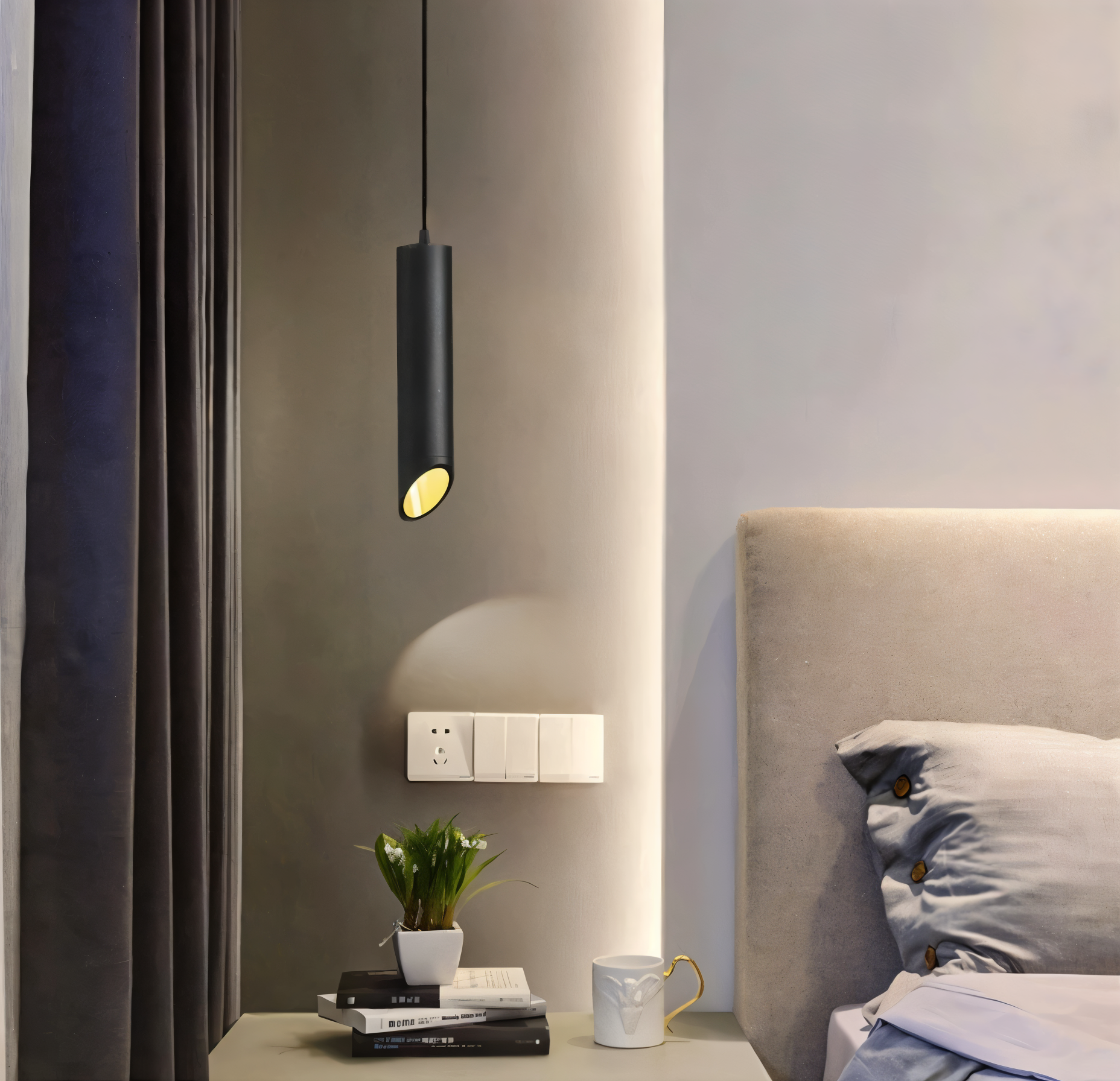 Uniqlux Tube – Modern LED-Pendellampa i Svart eller Vit Aluminium