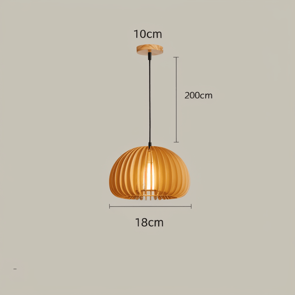 Wooden Dream – Handgjord Pendellampa i Rustikt Trä