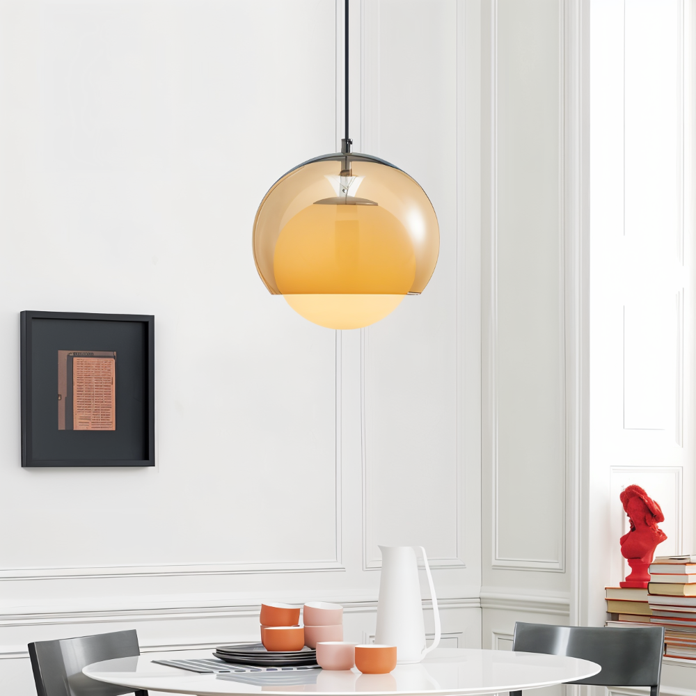 AmberDuo – Retro Glaspendellampa i Bauhaus-Stil