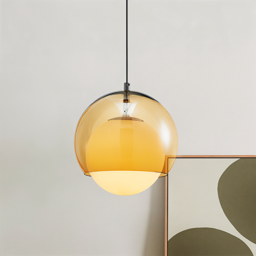 AmberDuo – Retro Glaspendellampa i Bauhaus-Stil