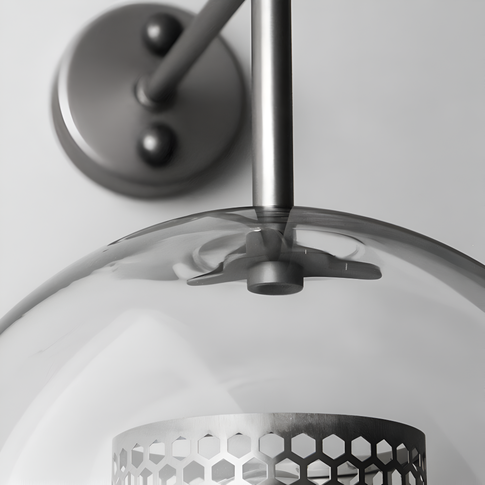 Orbee – Vägglampa i Glas med Honungskaka-design och Vintage LED-stil