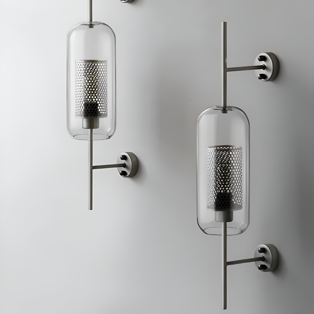 Orbee – Vägglampa i Glas med Honungskaka-design och Vintage LED-stil