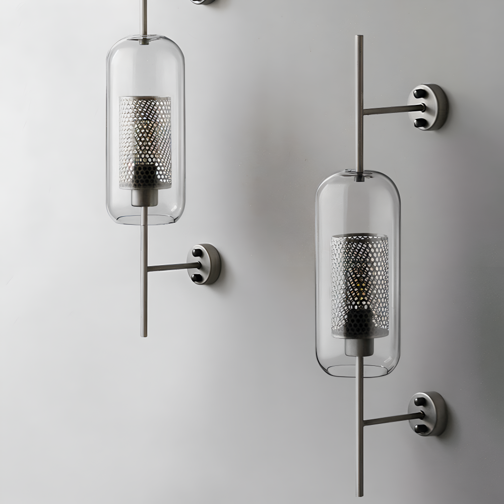 Orbee – Vägglampa i Glas med Honungskaka-design och Vintage LED-stil