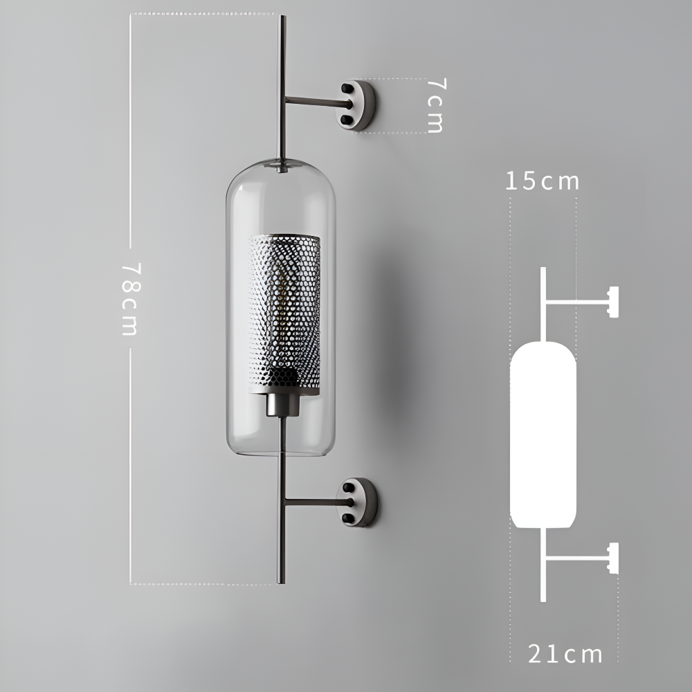 Orbee – Vägglampa i Glas med Honungskaka-design och Vintage LED-stil