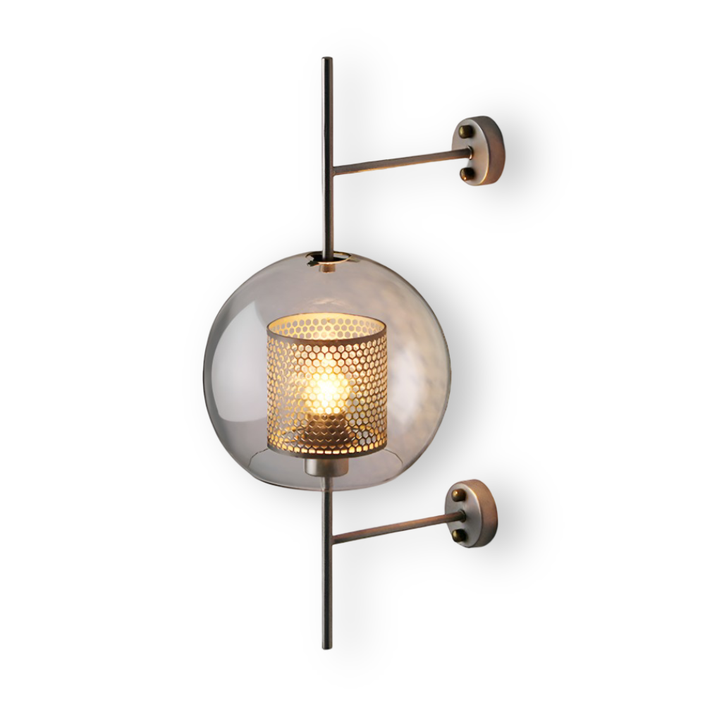 Orbee – Vägglampa i Glas med Honungskaka-design och Vintage LED-stil