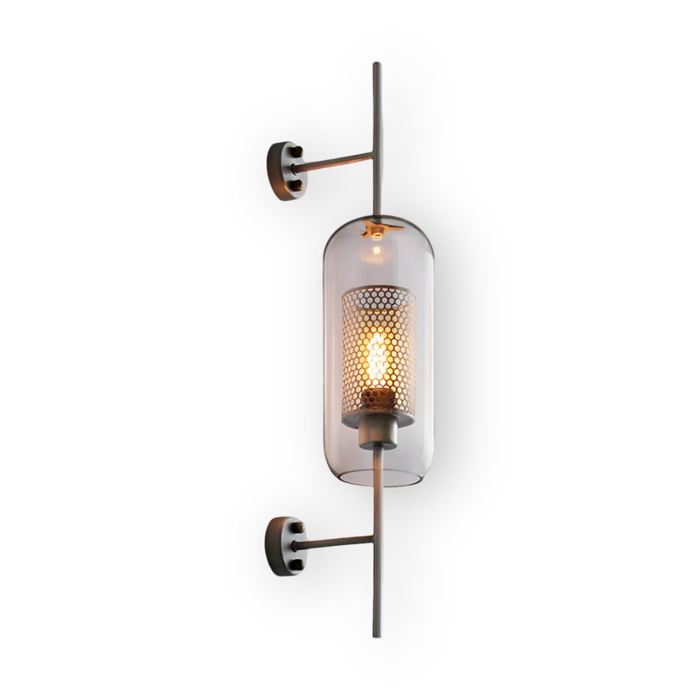 Orbee – Vägglampa i Glas med Honungskaka-design och Vintage LED-stil