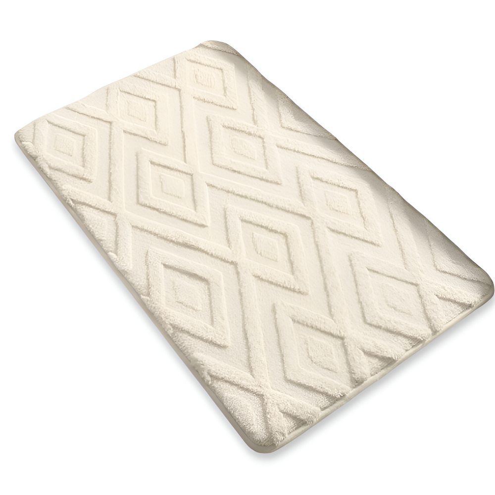 Diamora – Mjuk Badmatta i Mikrofiber med Diamantmönster