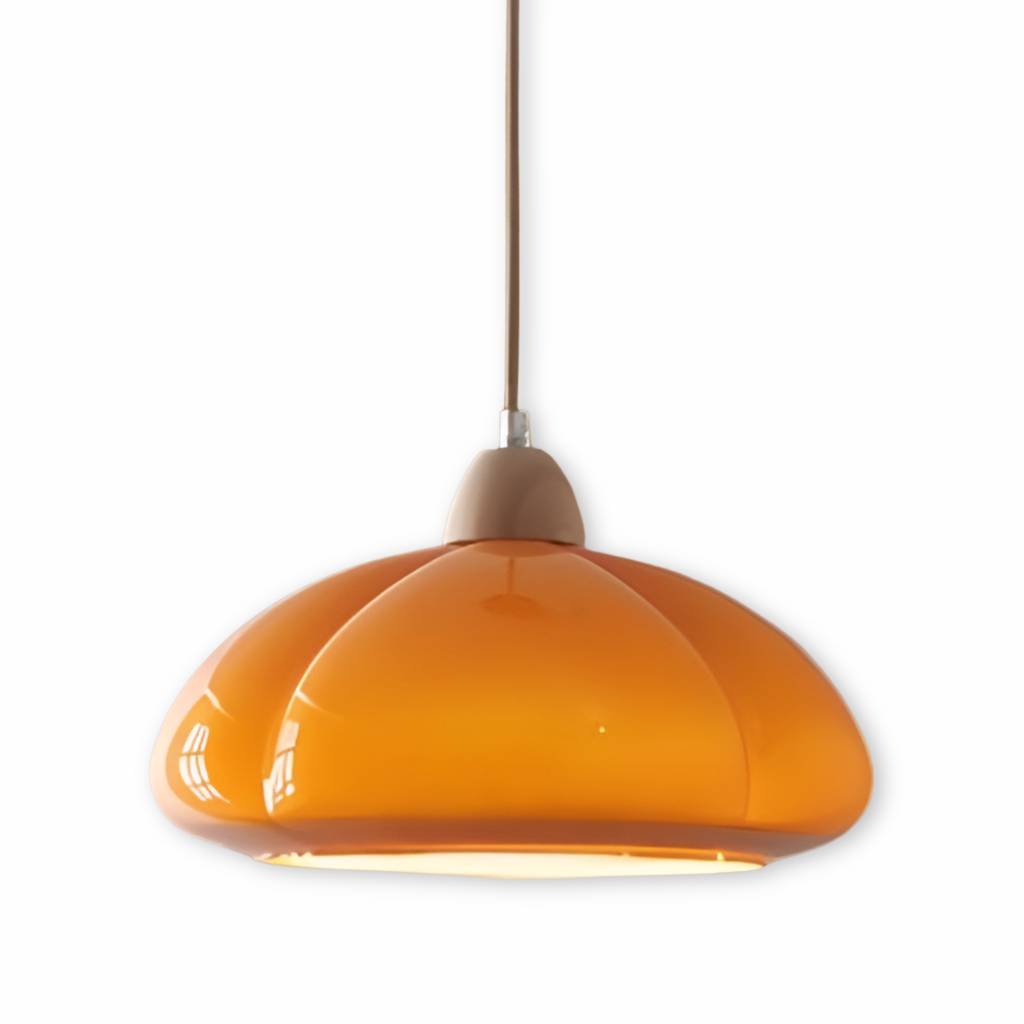 PumpaLuxe – Retro Pendellampa i Glas och Trä med Nordisk Charm