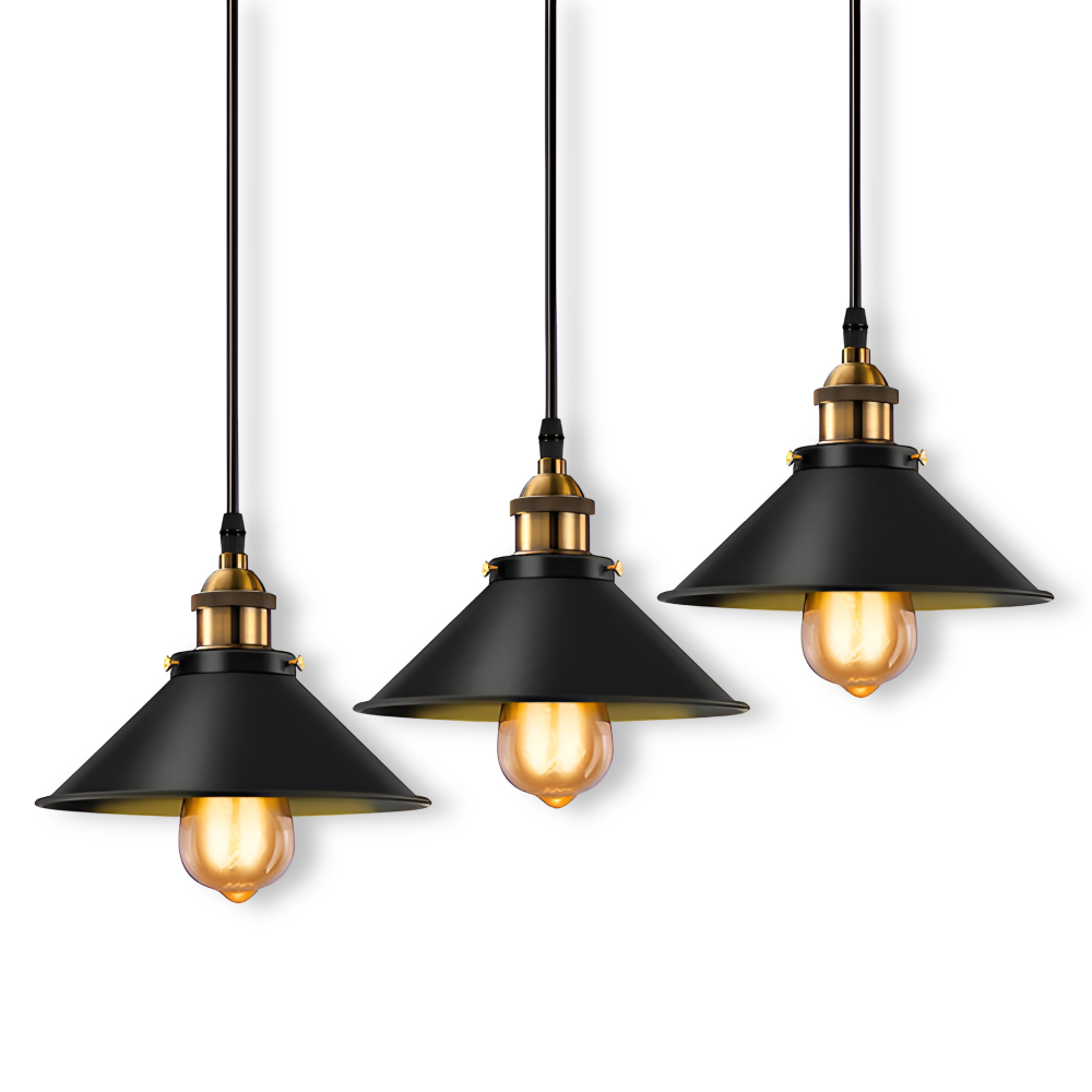 IndustraBell – Retro Industriell Hänglampa i Järn med LED-kompatibilitet