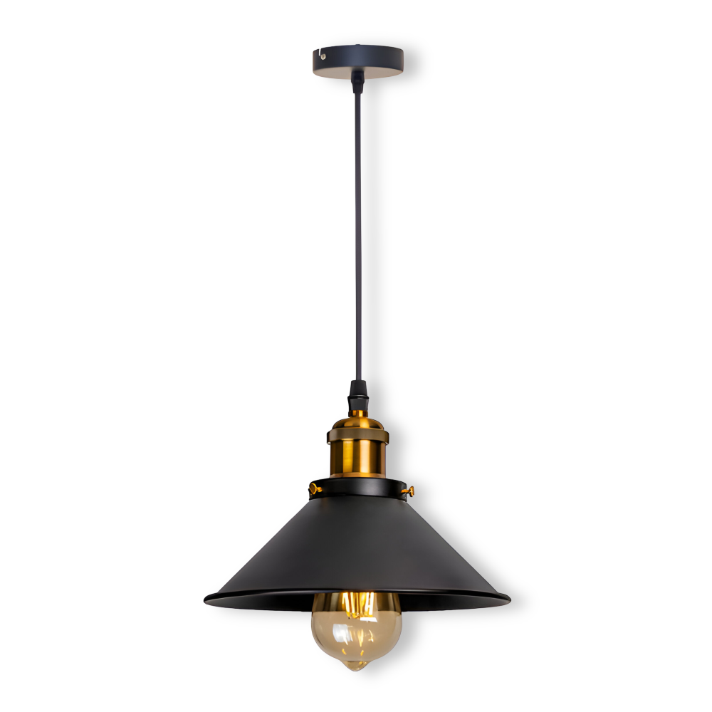 IndustraBell – Retro Industriell Hänglampa i Järn med LED-kompatibilitet