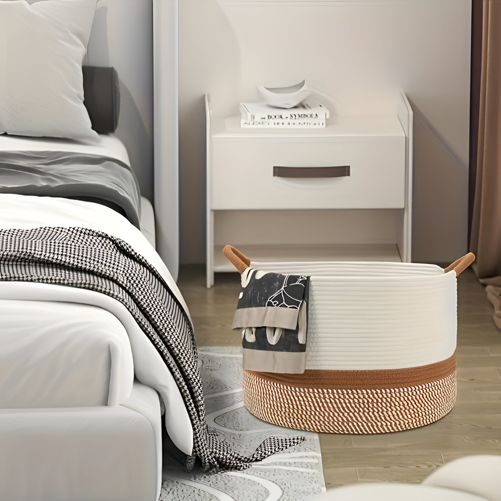Camilia – Cirkulär Förvaringskorg i Bomull, Fällbar & Tidlös Design