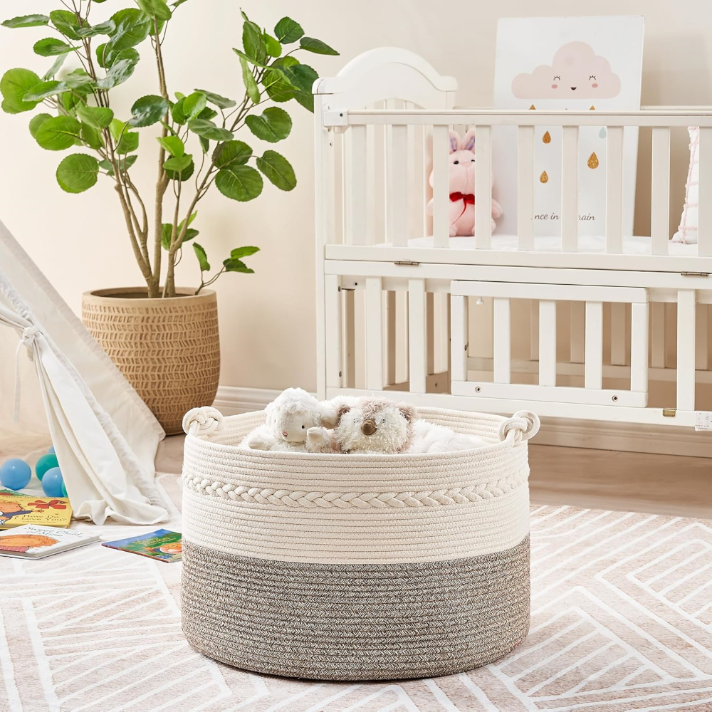SoftLoop – Rund Förvaringskorg i Bomullssnöre 50×33 cm