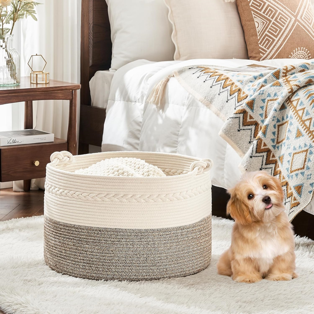SoftLoop – Rund Förvaringskorg i Bomullssnöre 50×33 cm