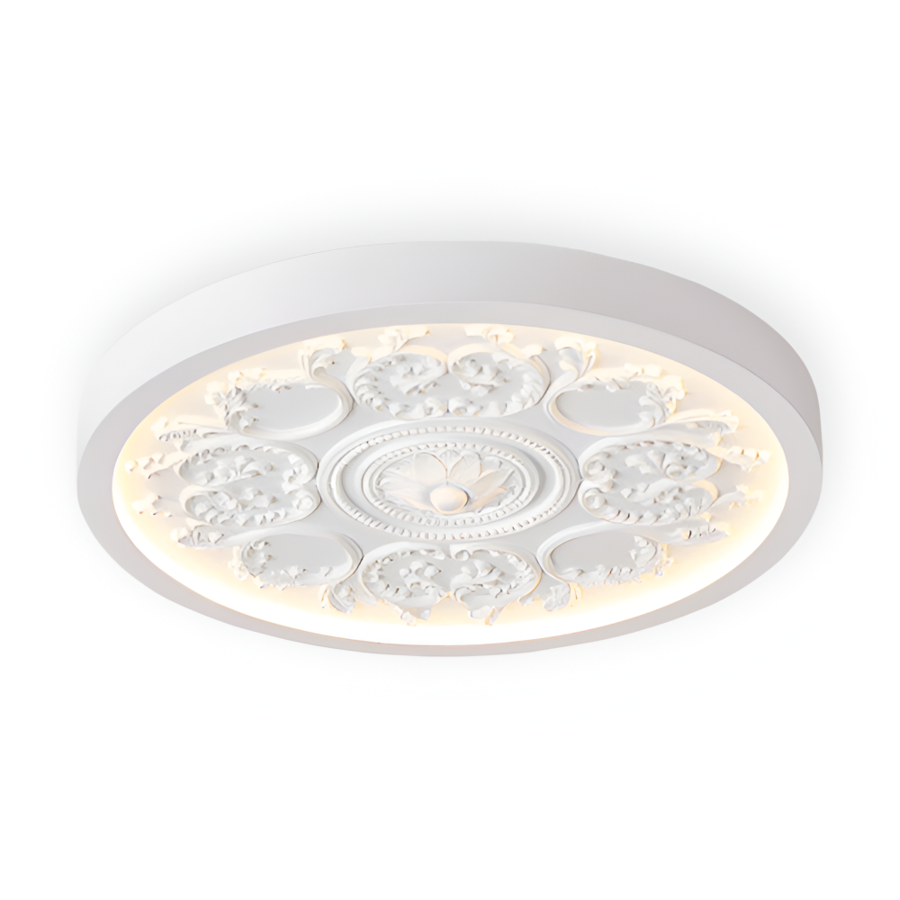 FloraGlow – Snidad LED-Taklampa i Resin med Minimalistisk Design