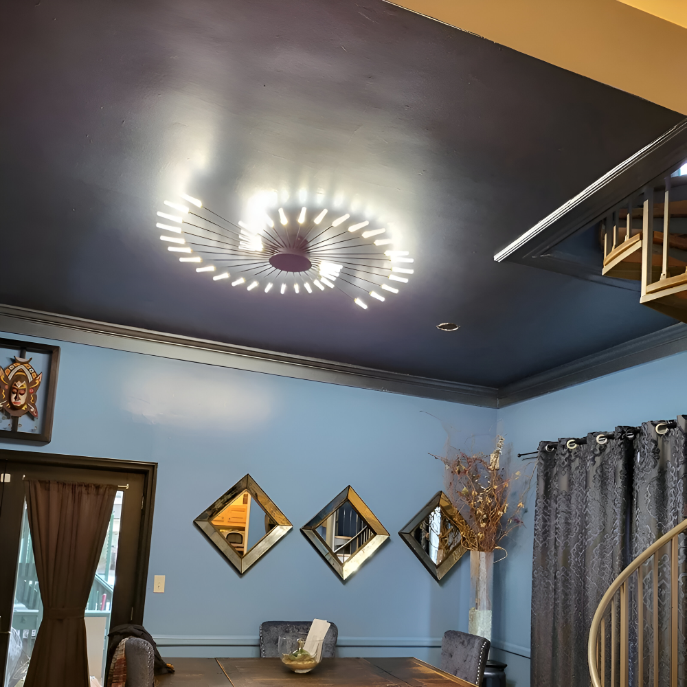 AureaSpiral – Lyxig LED Taklampa med Fyrverkeri-inspirerad Design