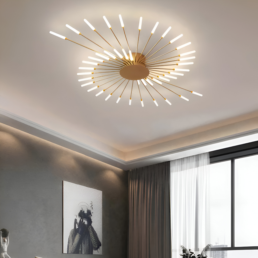 AureaSpiral – Lyxig LED Taklampa med Fyrverkeri-inspirerad Design