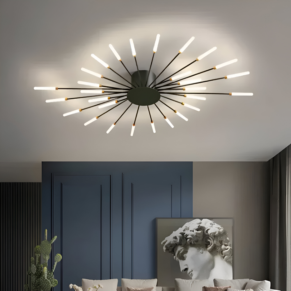 AureaSpiral – Lyxig LED Taklampa med Fyrverkeri-inspirerad Design