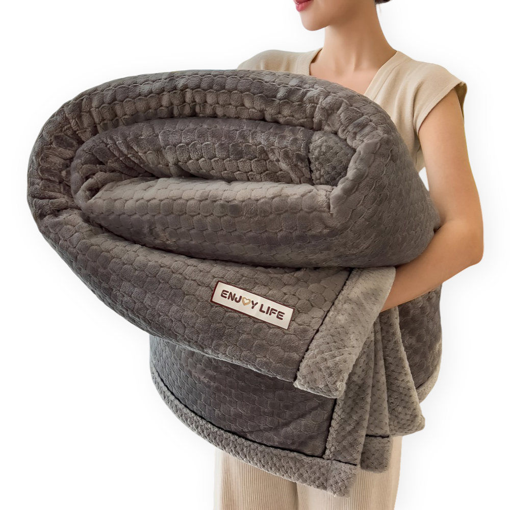 VelvetNord CozyThrow – Lyxig Ultra-Mjuk Plyschfilt för Helårsbruk