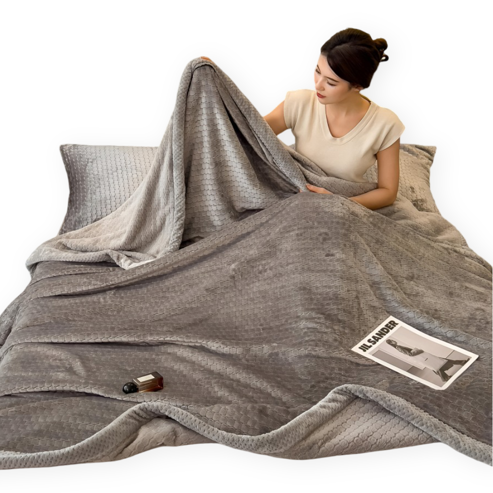VelvetNord CozyThrow – Lyxig Ultra-Mjuk Plyschfilt för Helårsbruk