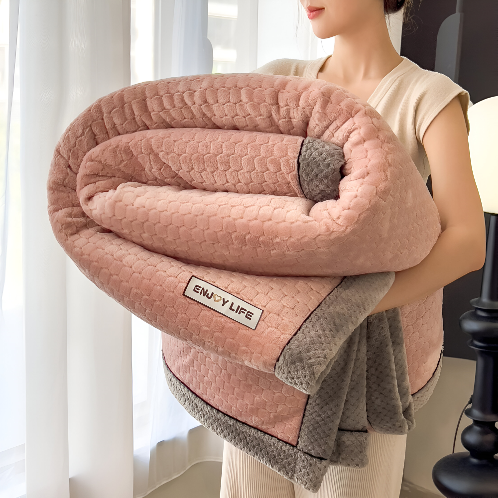 VelvetNord CozyThrow – Lyxig Ultra-Mjuk Plyschfilt för Helårsbruk