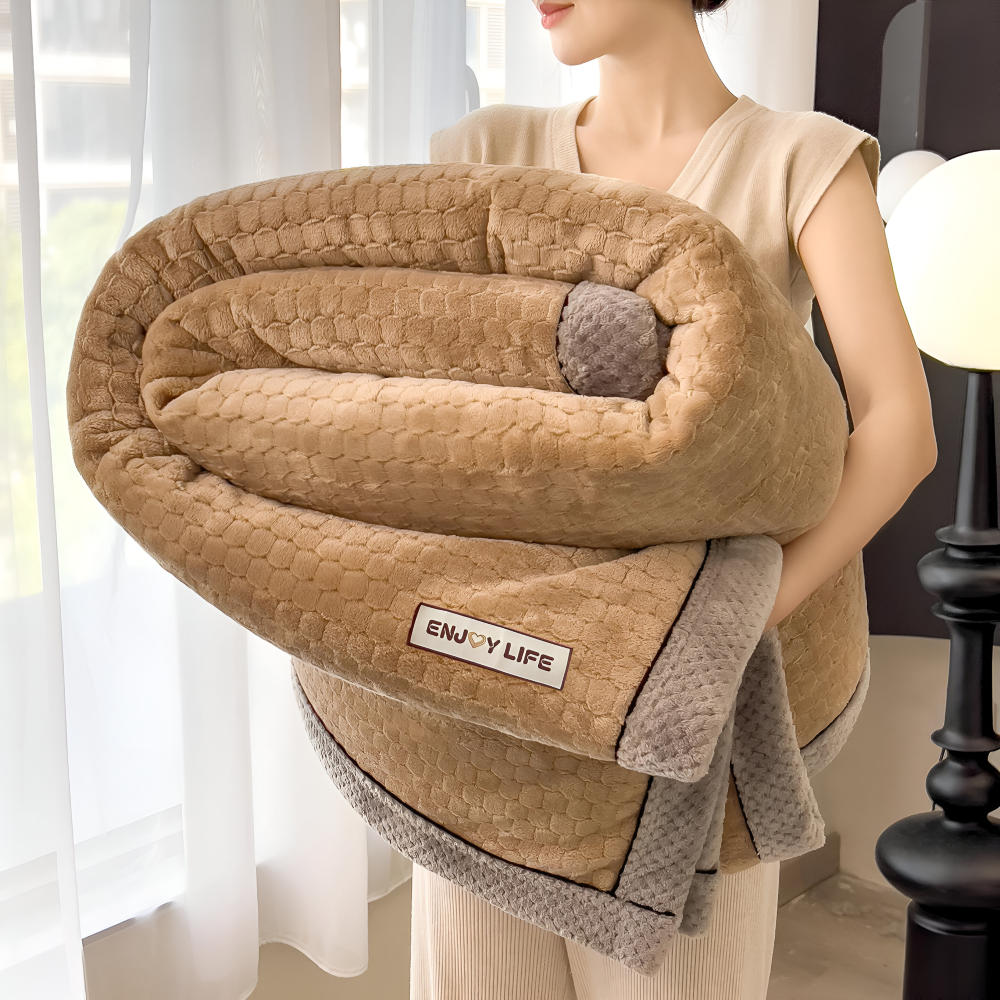 VelvetNord CozyThrow – Lyxig Ultra-Mjuk Plyschfilt för Helårsbruk