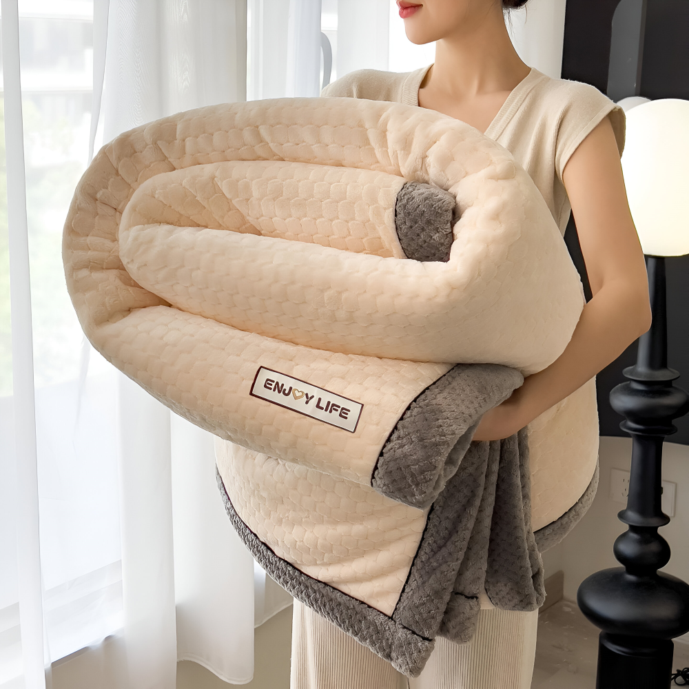 VelvetNord CozyThrow – Lyxig Ultra-Mjuk Plyschfilt för Helårsbruk