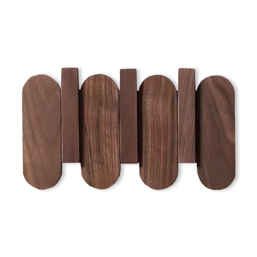 Walnoa – Väggmonterad Valnötshängare med Hylla & Krokar