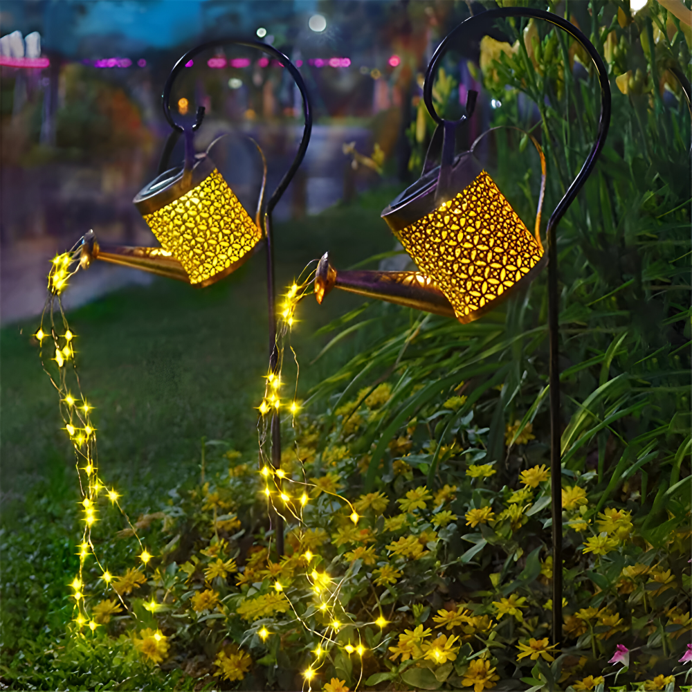 GlowCanne – Solcellsdriven Vattenkanna med Sagolik Ljusslinga