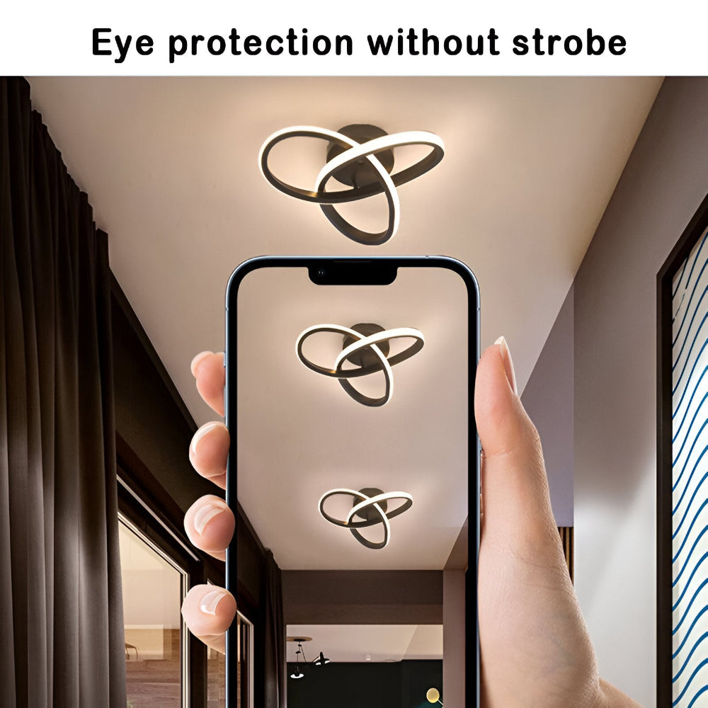 AeroSwirl – Konstnärlig LED Taklampa med Virvlande Design