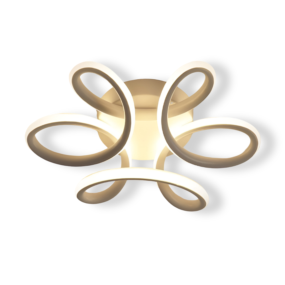 AeroSwirl – Konstnärlig LED Taklampa med Virvlande Design