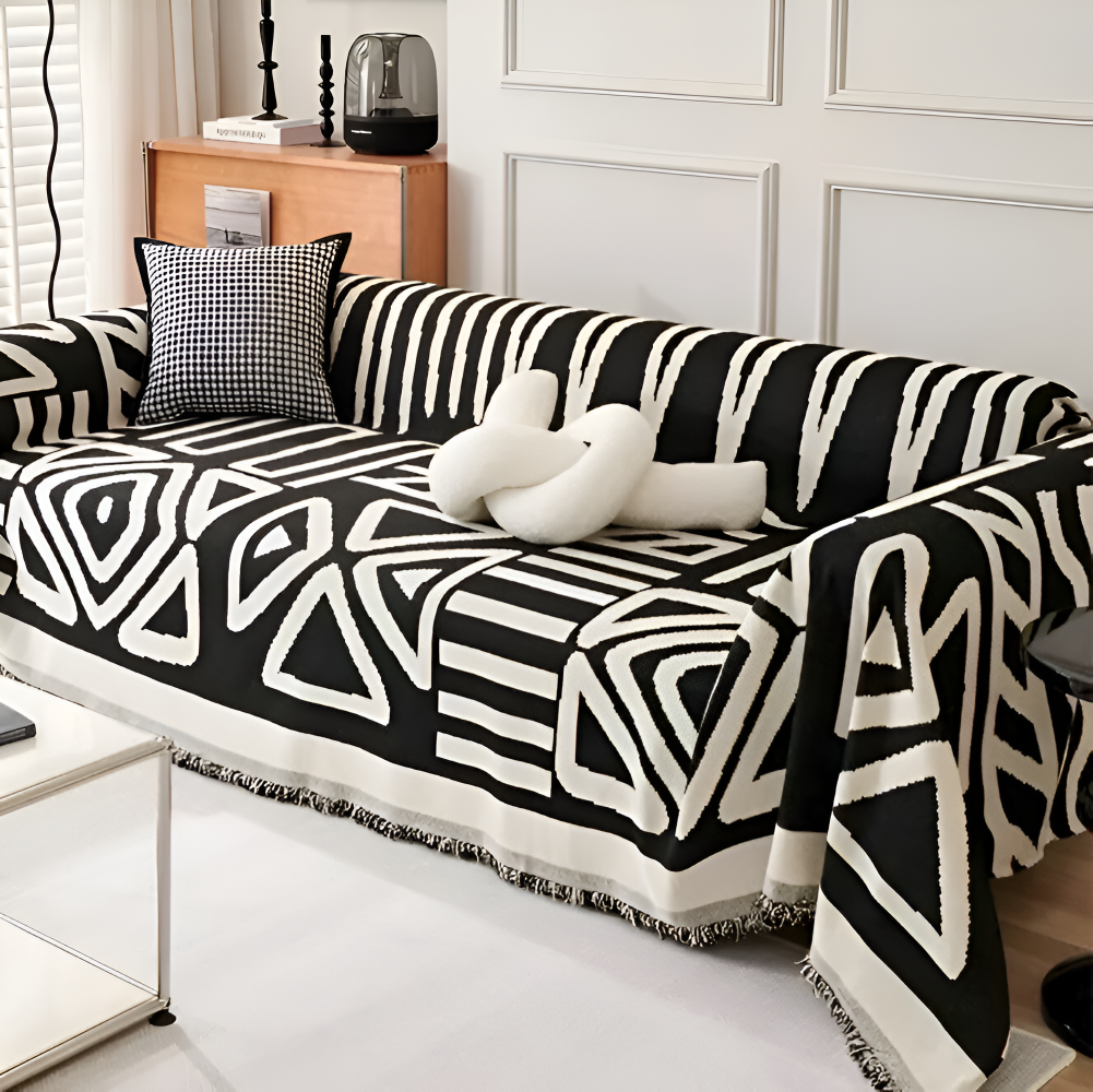 ChenilleHaven – Rutschfri Boho-Pläd i Lyxig Chenille med Fransar