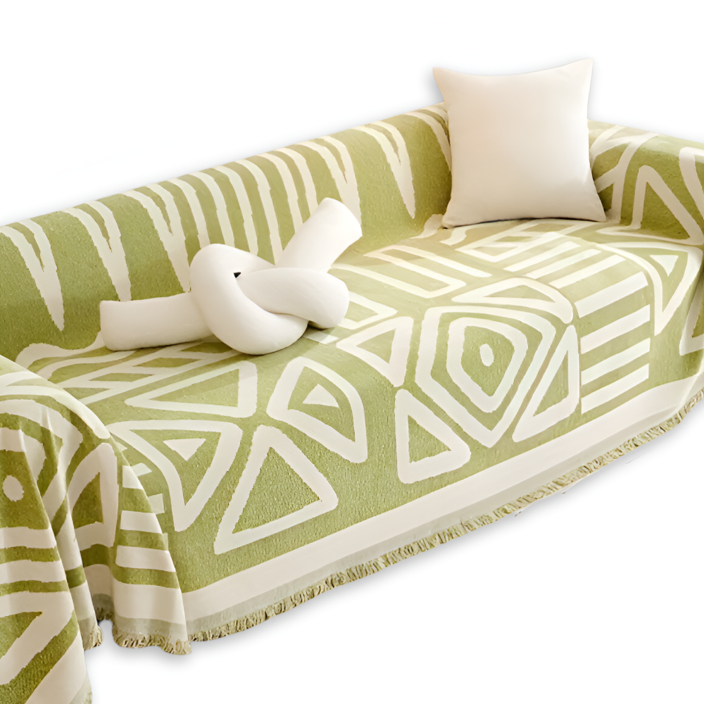 ChenilleHaven – Rutschfri Boho-Pläd i Lyxig Chenille med Fransar