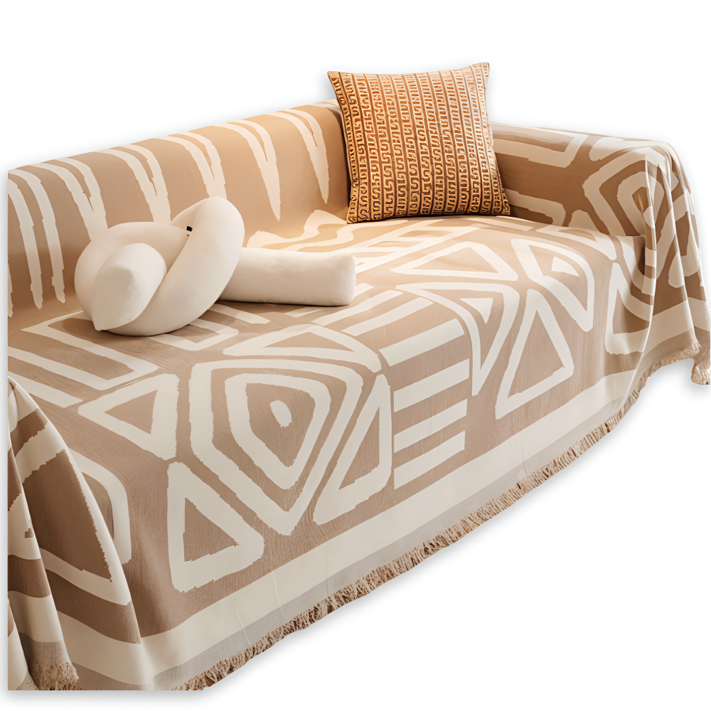 ChenilleHaven – Rutschfri Boho-Pläd i Lyxig Chenille med Fransar