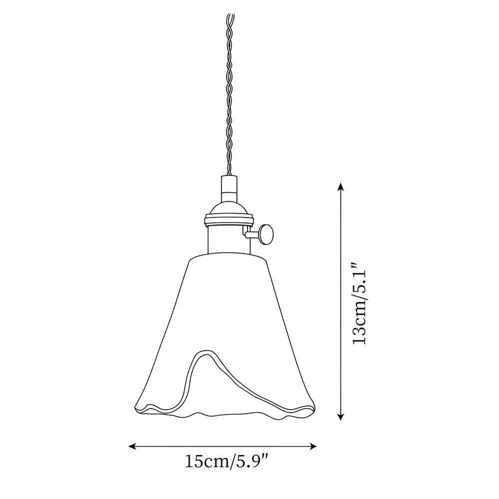 Brassoria – Vintage Glaspendellampa i Antik Mässing