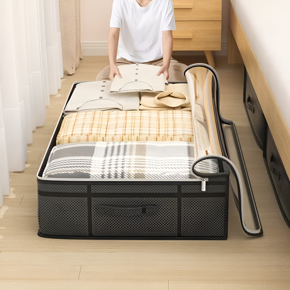 Lunera – Underbäddsförvaring med Transparent Lock, Vikbar & Platsbesparande