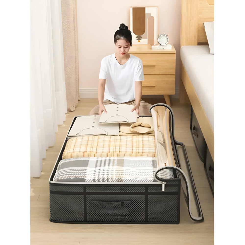 Lunera – Underbäddsförvaring med Transparent Lock, Vikbar & Platsbesparande