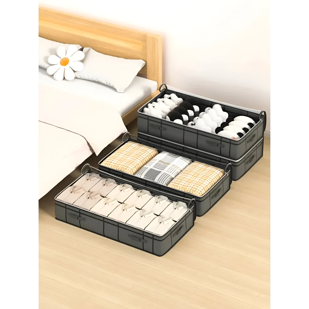 Lunera – Underbäddsförvaring med Transparent Lock, Vikbar & Platsbesparande