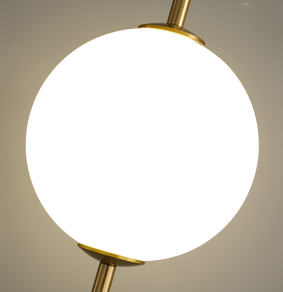 VertiGlobe – Lyxig Pendellampa med Vertikalt Snöre och Matt Glaskula