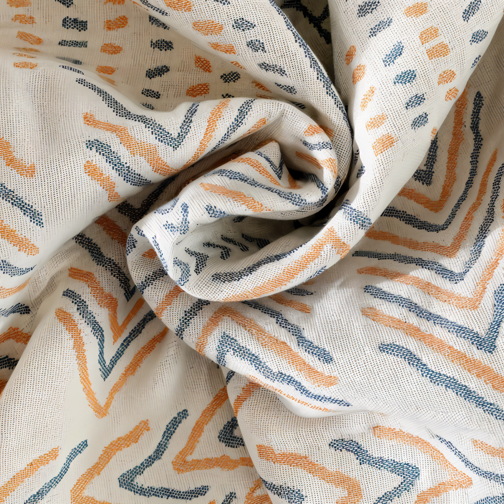 VividTwirl – Vändbar Bomullspläd i Boho-Design