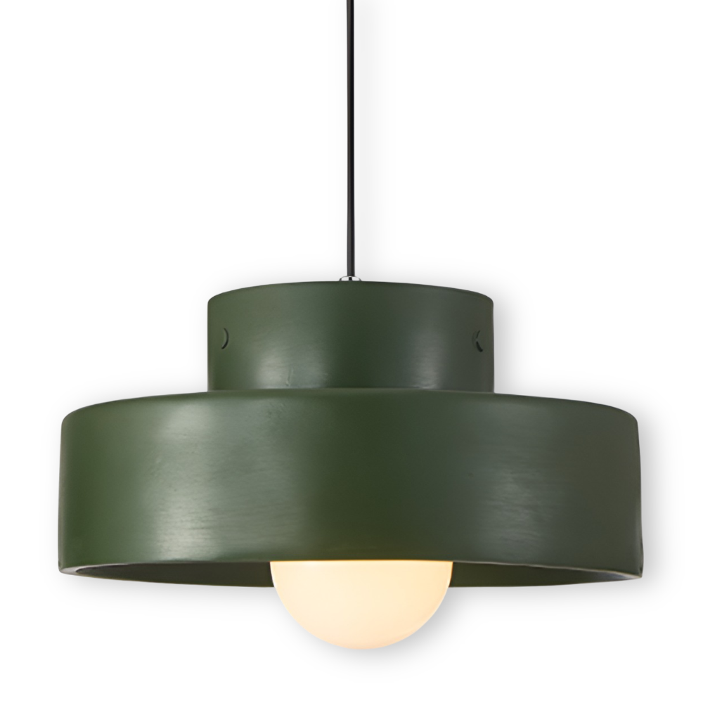 NostalSabi – Färgstark Wabi Sabi Pendellampa i Röd Macaron-Design