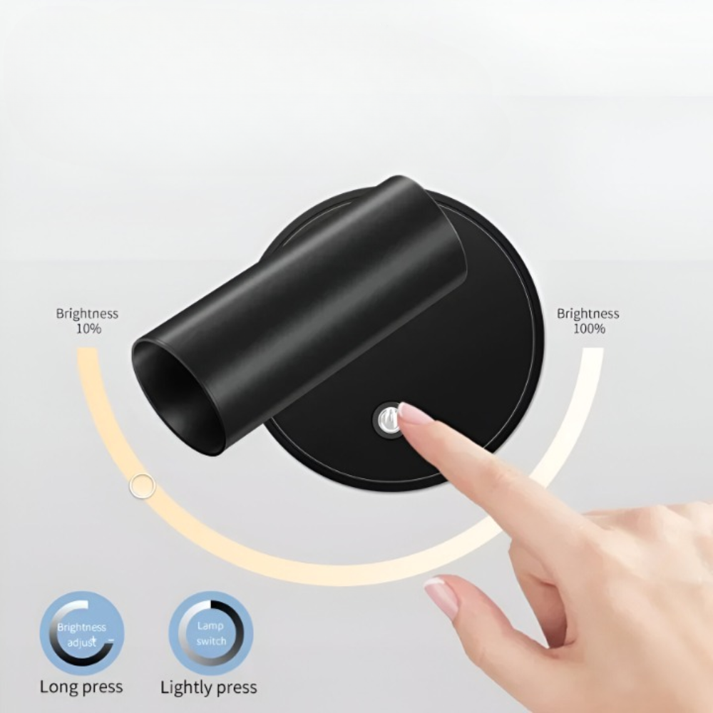 MagniGlow – Trådlös Återuppladdningsbar Vägglampa med Tre-färgad LED-belysning