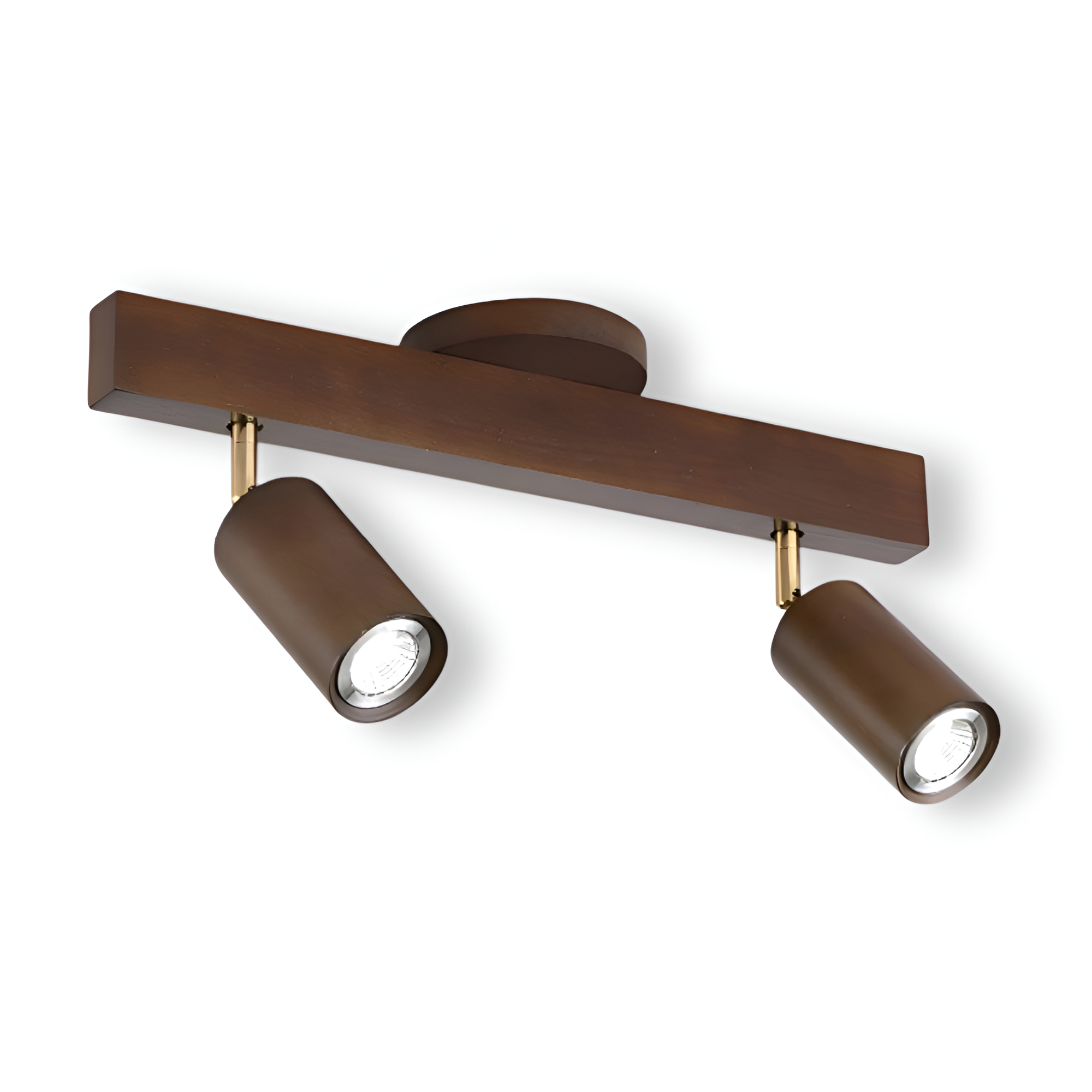 Ljuslyn – Justerbar Takspot i Trä och Metall med LED-belysning