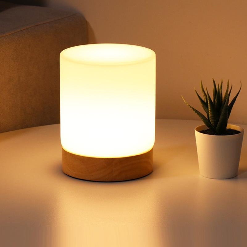 Glasora - Mini glasbordslampa med touchaktivering och 360° belysning för elegant atmosfär och läsning