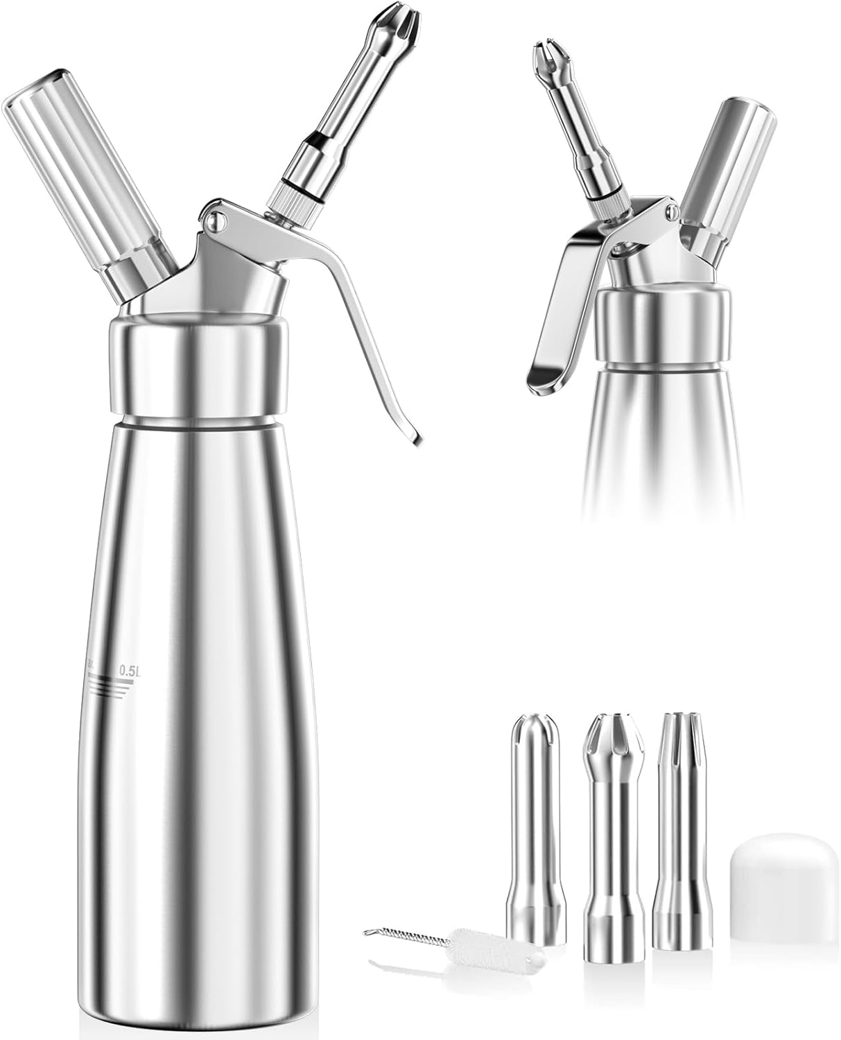 AluWhip – Professionell Gräddsifon i Aluminium 500 ml