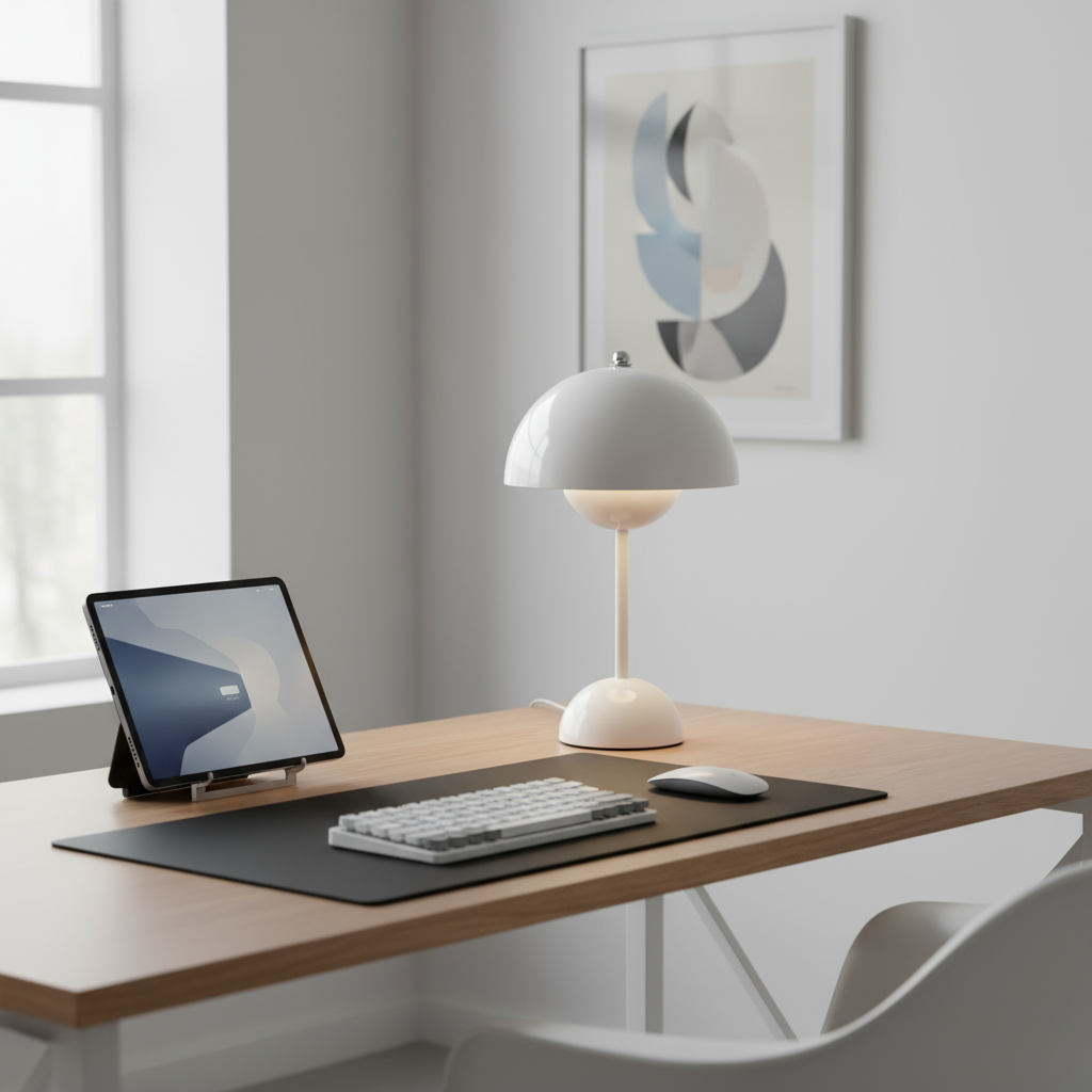 Le Refuge – Dimbar Trådlös Bordslampa med Elegant Blomkruksdesign