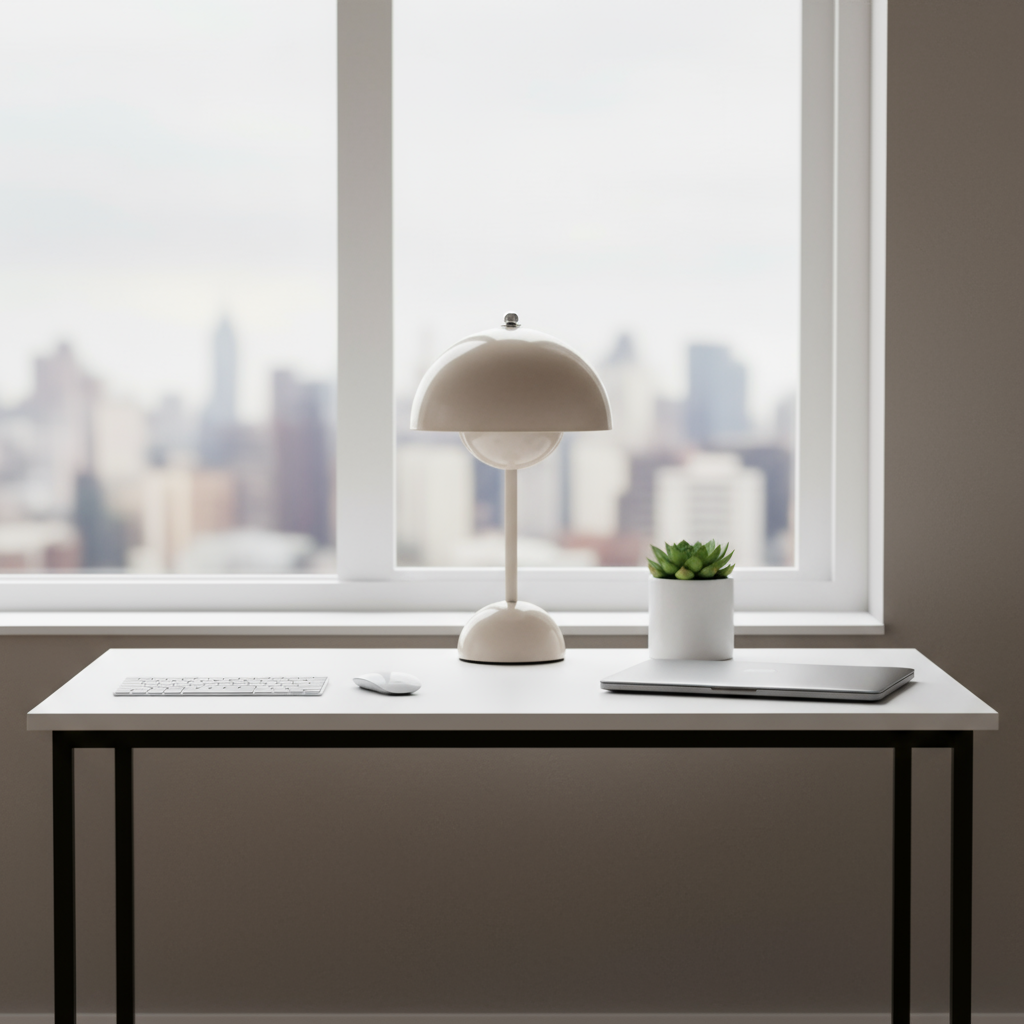 Le Refuge – Dimbar Trådlös Bordslampa med Elegant Blomkruksdesign