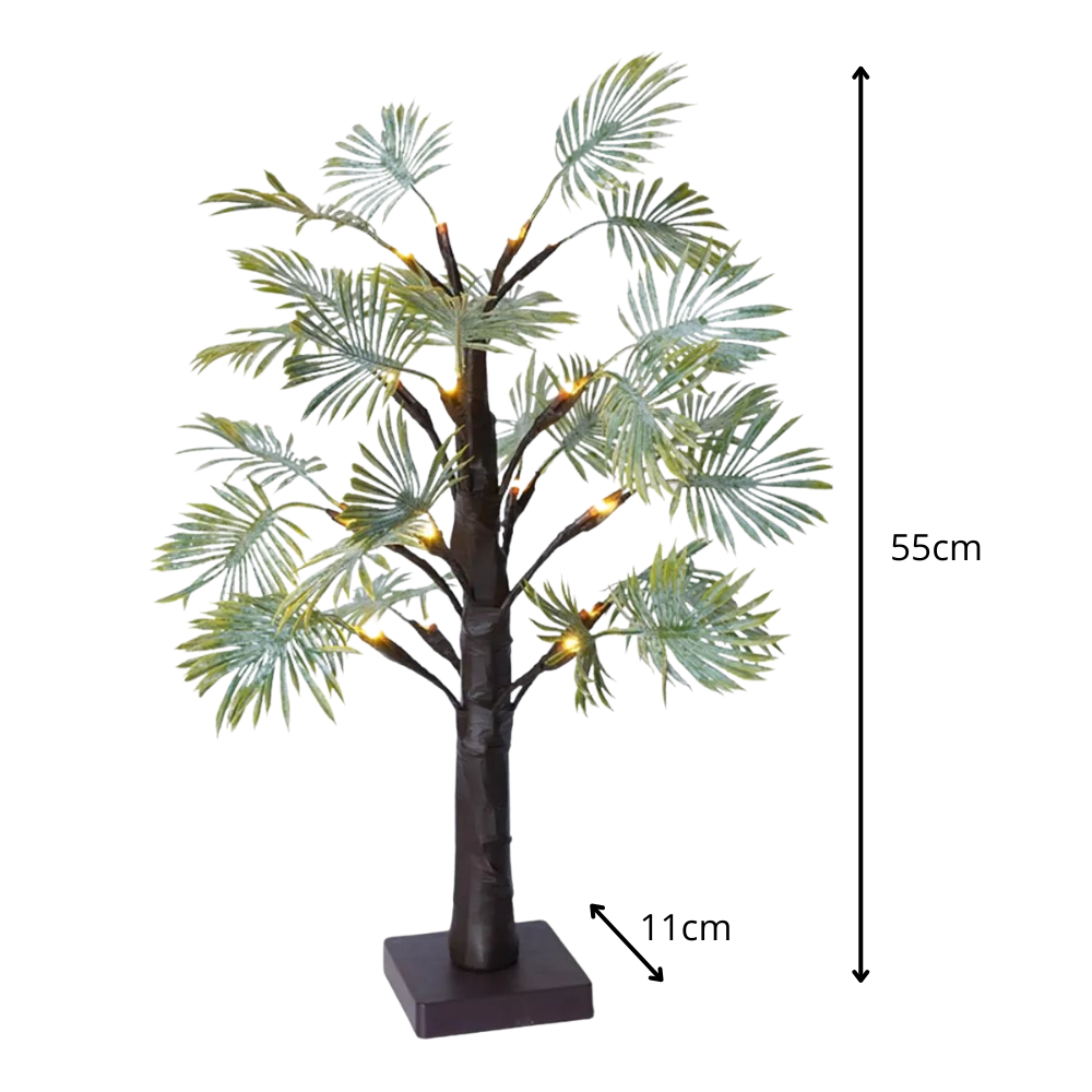 PalmGleam – Julinspirerad LED-palmbladslampa med varm belysning