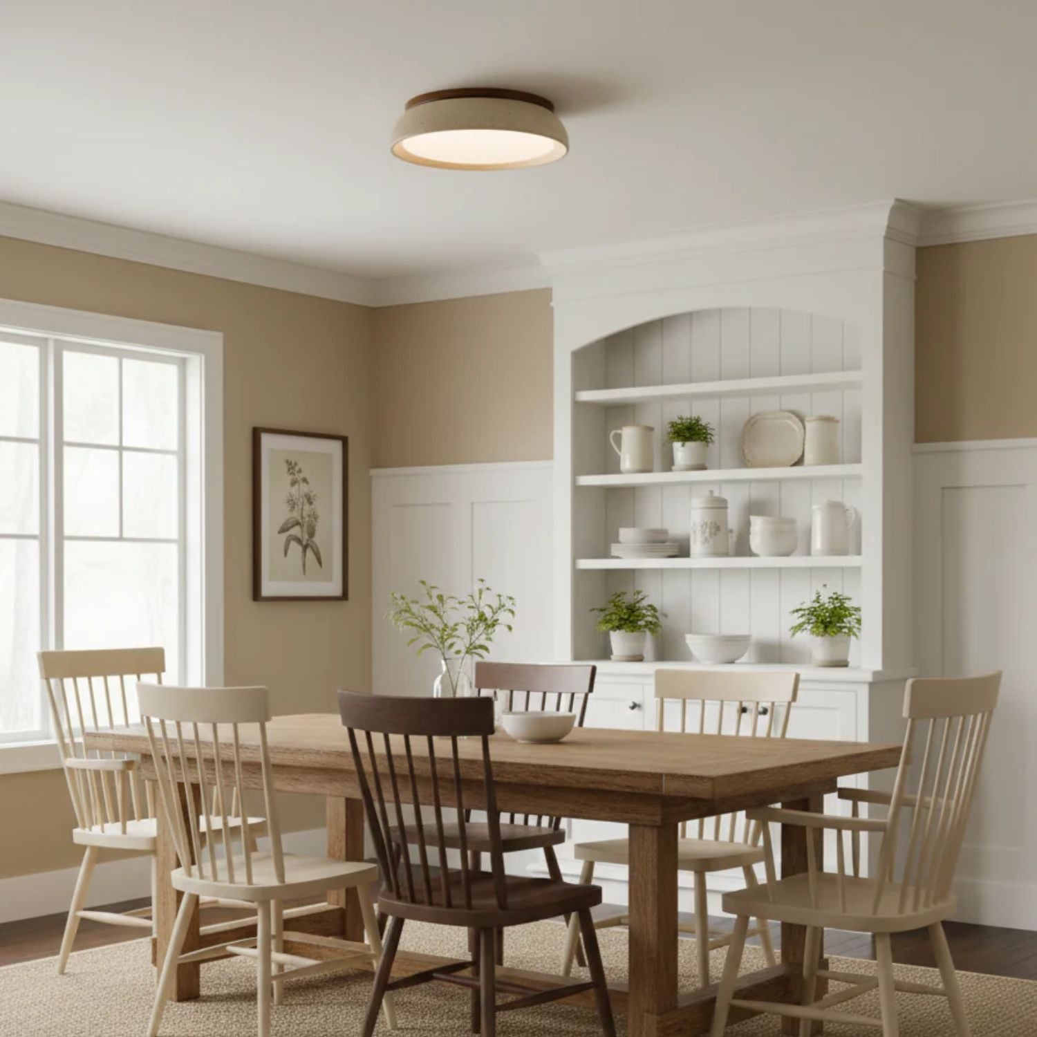 Depiara – Naturlig Plafondlampa i Travertin med Mjuk LED-belysning